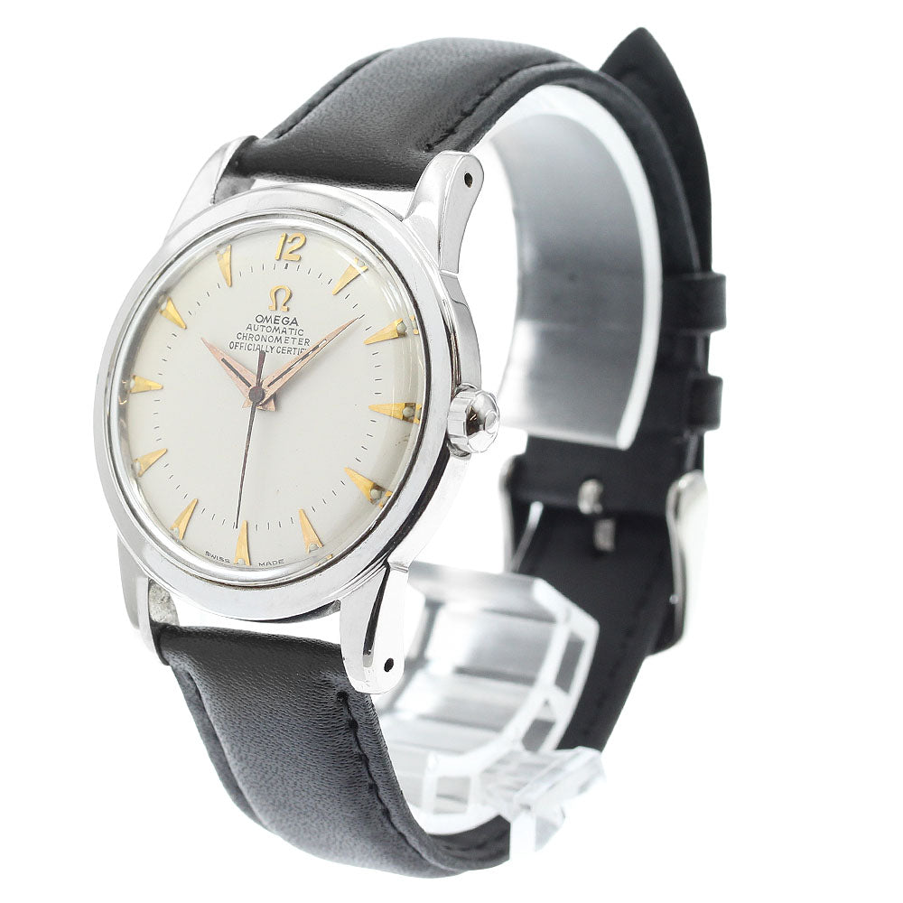 OMEGA 2577-17SC Half Rotor Cal.354 Redial Chronometer Silver Dial Automatic Men's Watch_913689