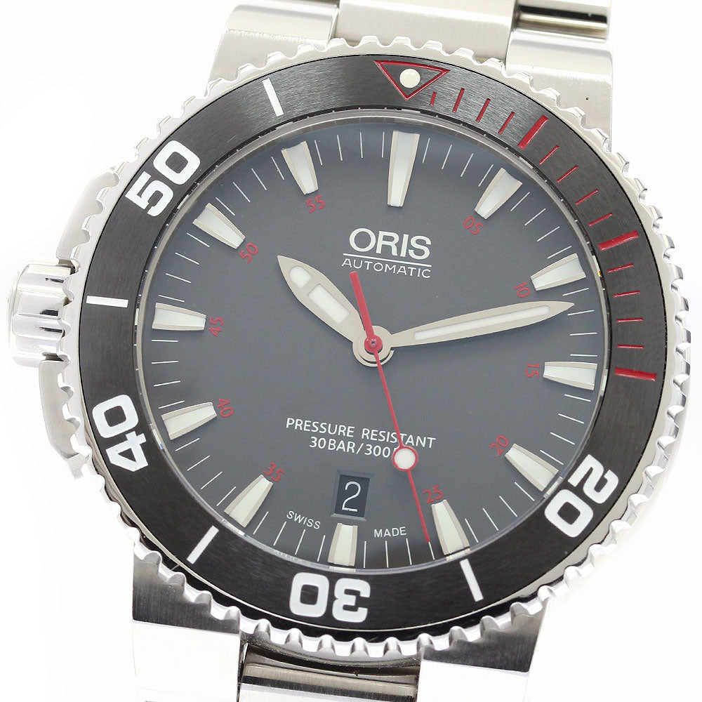 ORIS Aquis 0 733 7653 4183-Set MB Date gray Dial Automatic Men's Watch_913691