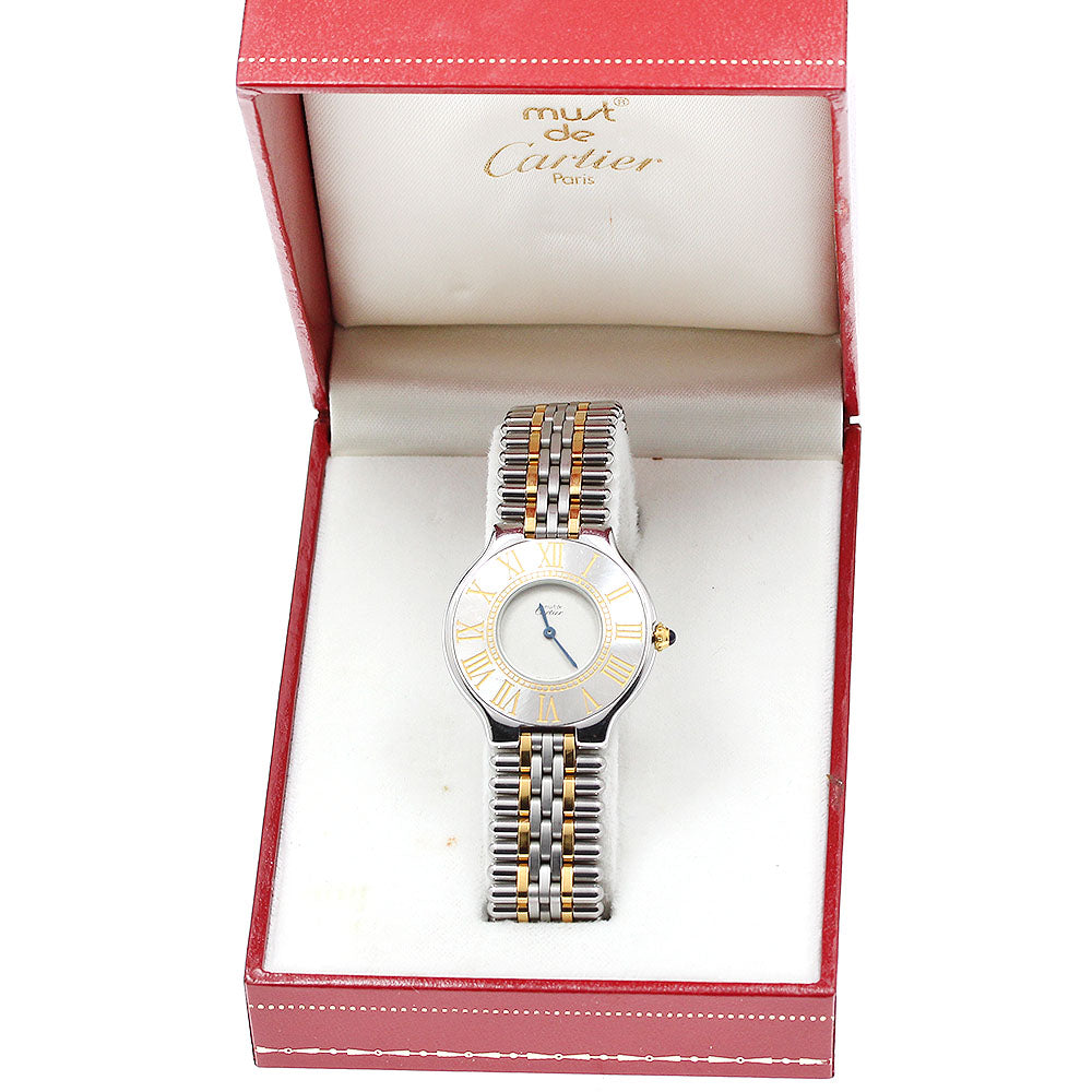 CARTIER Must21 LM beige Dial Quartz Men's Watch_913769