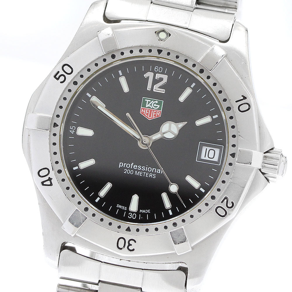 TAG HEUER Professional 200 m WK1110-0 Date black Dial Quartz Men's Watch_913771