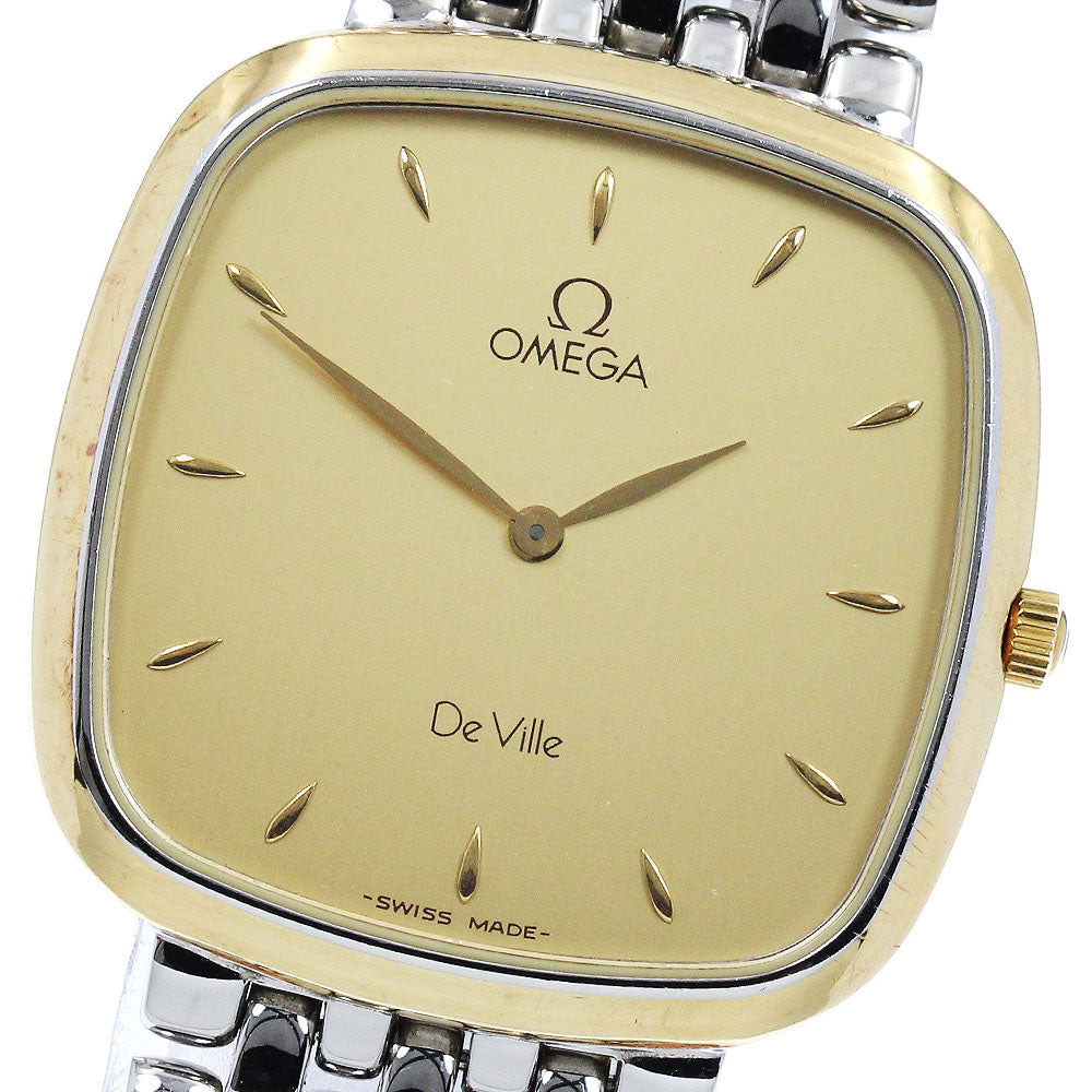 OMEGA De Ville With back engraving gold Dial Quartz Men's Watch_913774
