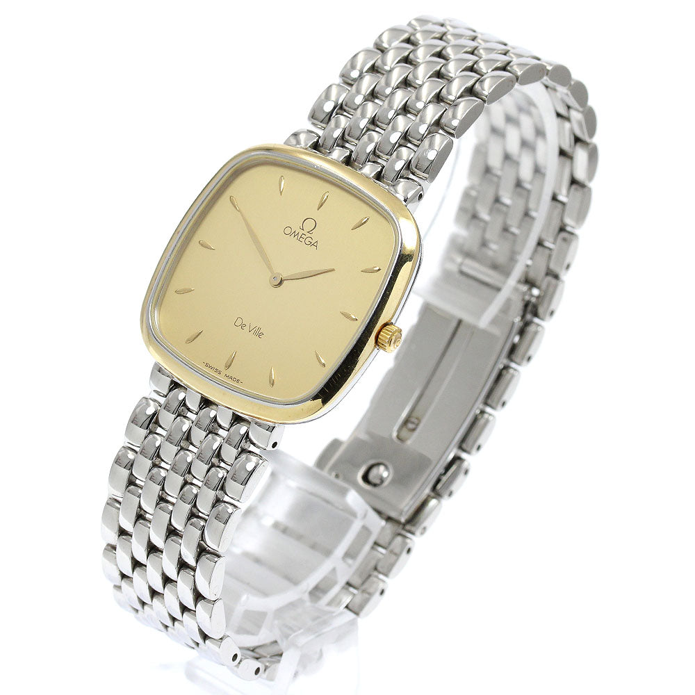 OMEGA De Ville With back engraving gold Dial Quartz Men's Watch_913774
