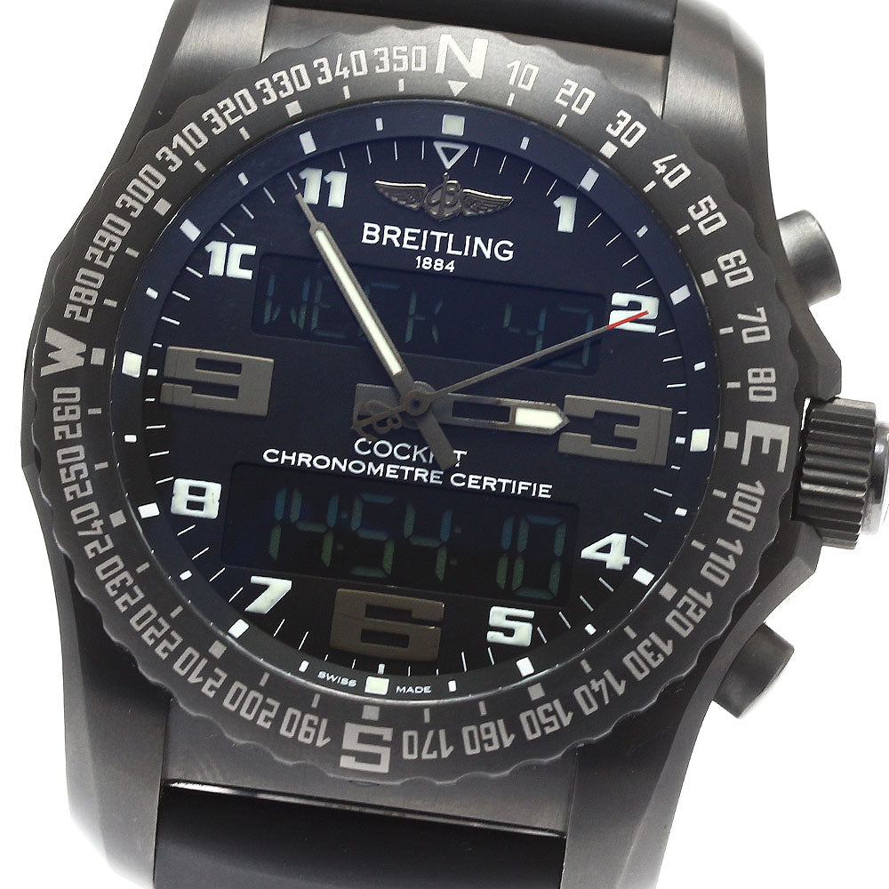 BREITLING Cockpit B50 Night Mission VB5010 black Dial Quartz Men's Watch_913806
