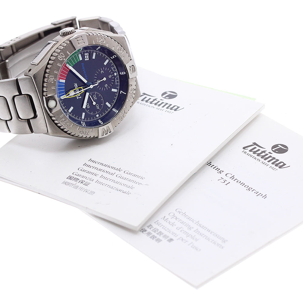 TUTIMA Yachting Chronograph 751-01 Date Navy Dial Automatic Men's Watch_913808