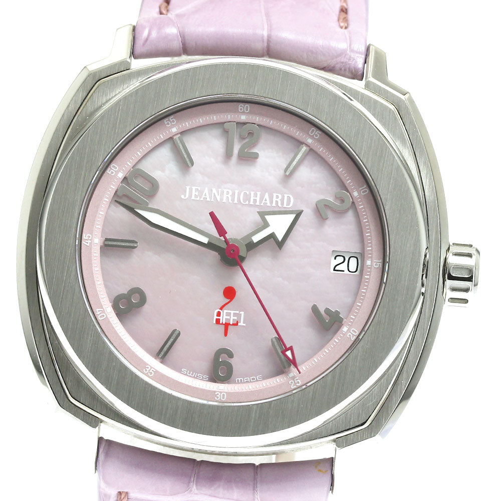 JEANRICHARD Terrascope Mother of Pearl 60510-11-902-BB9A Date AFF Limited to 24 pieces Pink shell Dial Automatic Boy's Watch_913815