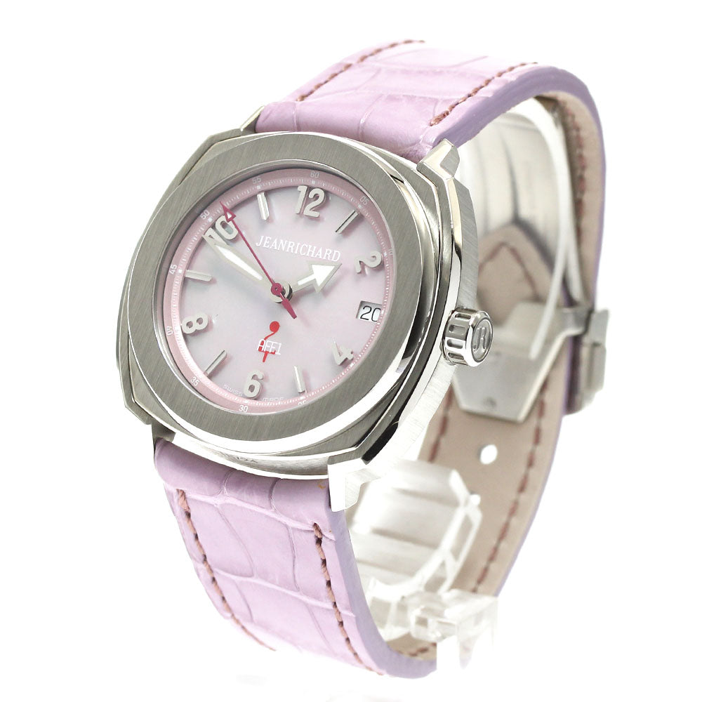 JEANRICHARD Terrascope Mother of Pearl 60510-11-902-BB9A Date AFF Limited to 24 pieces Pink shell Dial Automatic Boy's Watch_913815