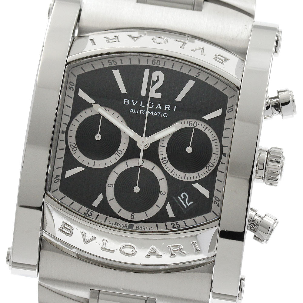 BVLGARI Assioma AA48SCH Chronograph Date black Dial Automatic Men's Watch_913817