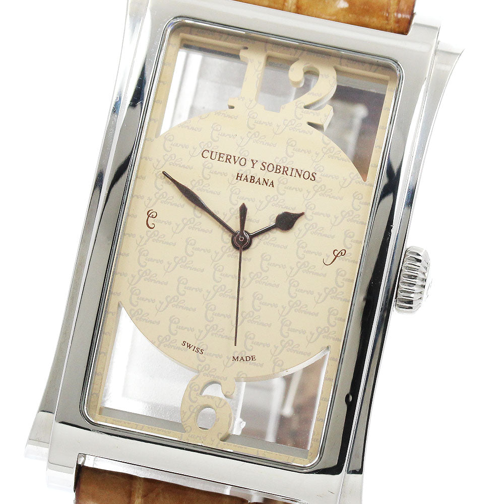 CUERVO Y SOBRINOS Havana Prominente A1011/2 beige Dial Automatic Men's Watch_913835