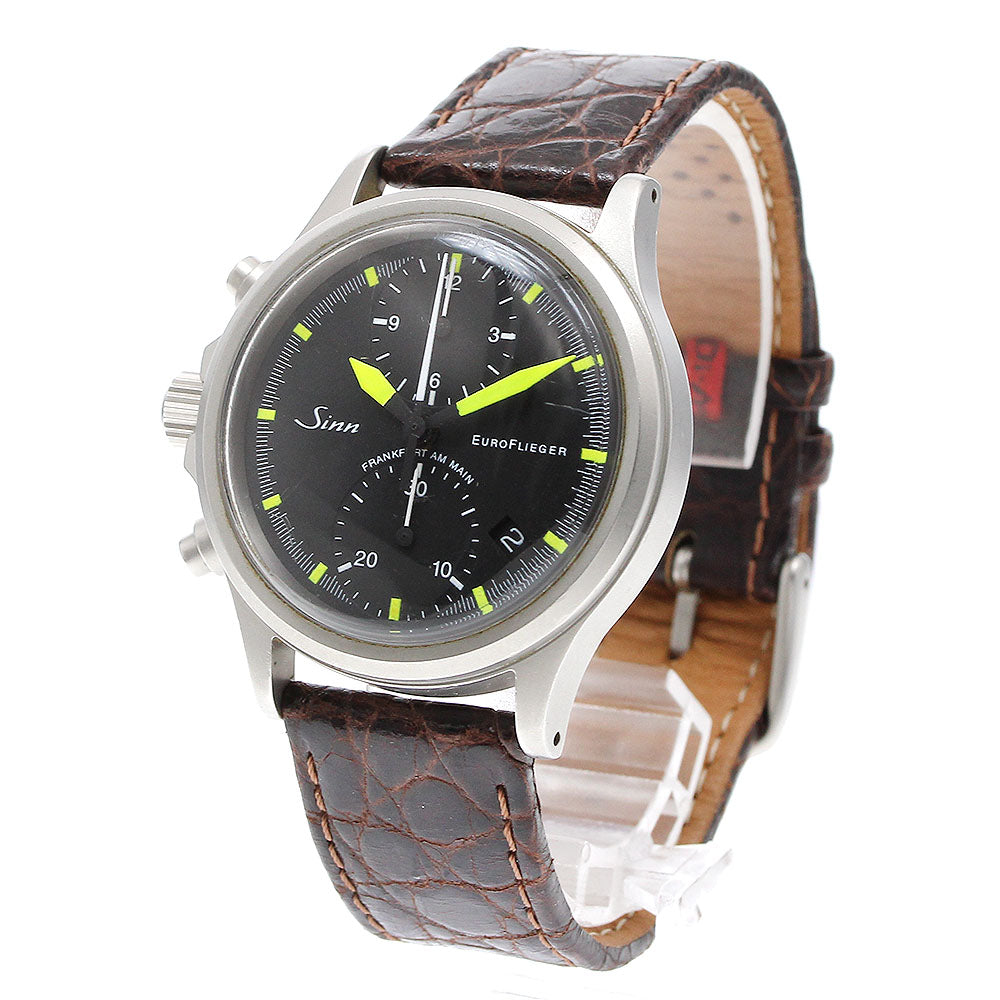 Sinn Euro Vlieger 356 Chronograph Date black Dial Automatic Men's Watch_913911