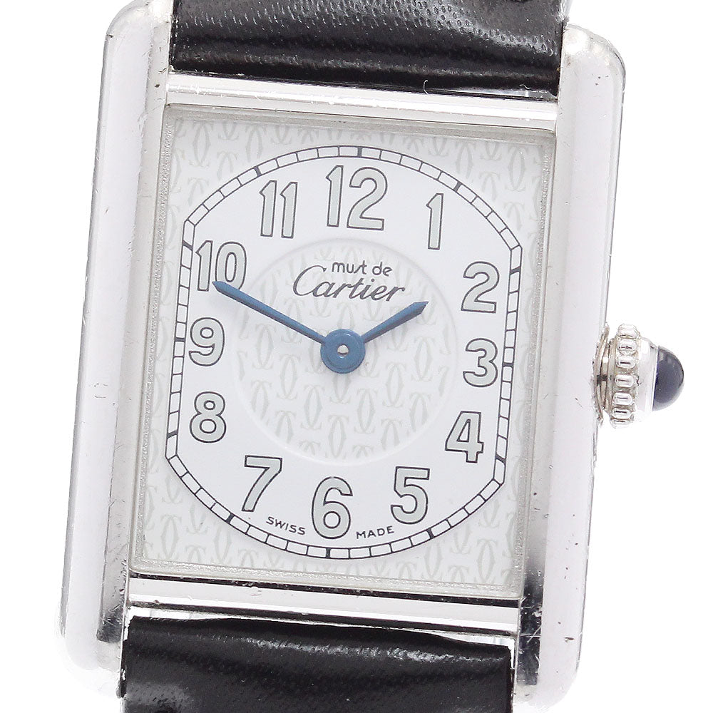 CARTIER Must tank W1014254 SV925 white Dial Quartz Ladies Watch_913912