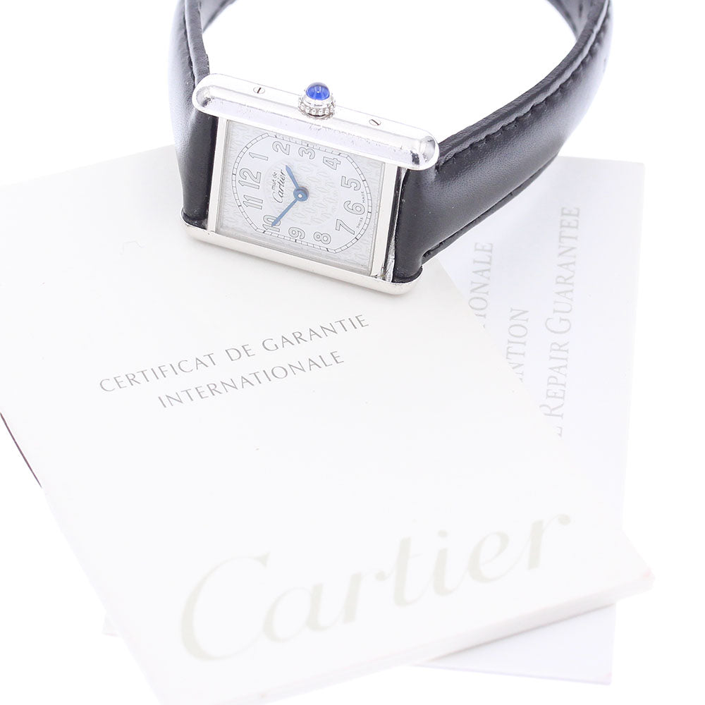CARTIER Must tank W1014254 SV925 white Dial Quartz Ladies Watch_913912