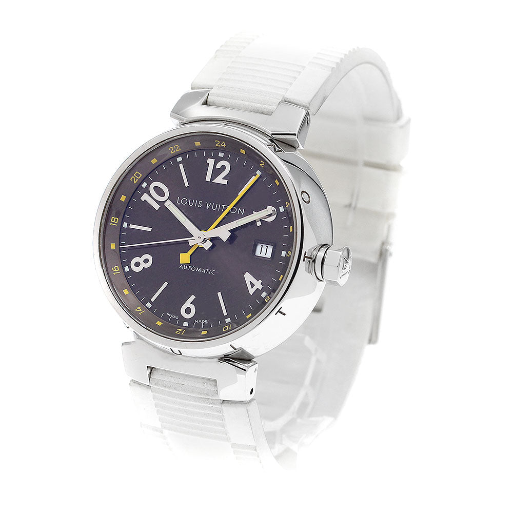 LOUIS VUITTON Tambour Q1131 GMT date Brown Dial Automatic Men's Watch_913913