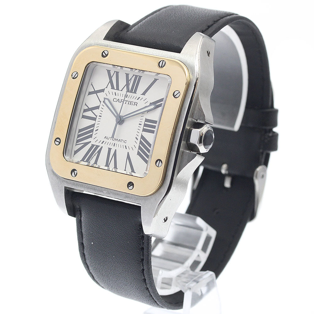 CARTIER Santos 100 LM W20077X7 Silver Dial Automatic Men's Watch_913922