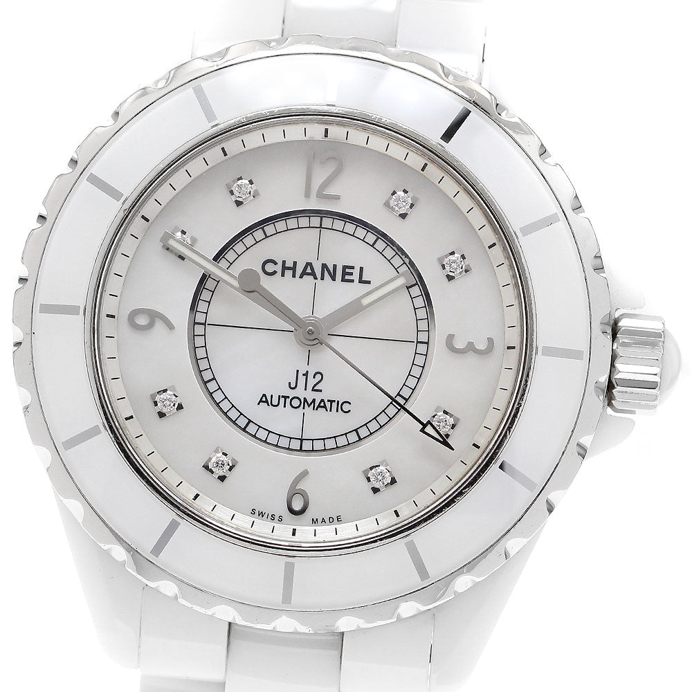CHANEL J12 H2423 White ceramic 8P diamond White shell Dial Automatic Men's Watch_913926