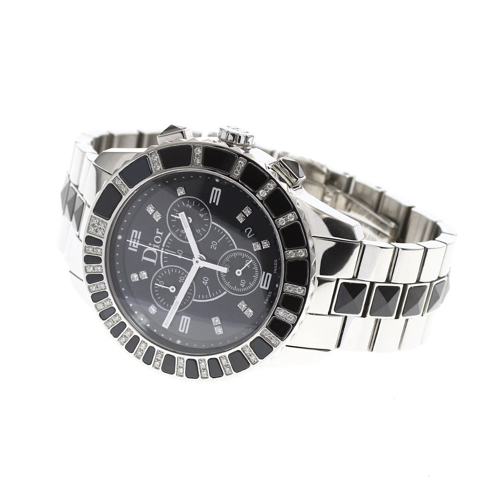 Dior crystal CD11431E diamond bezel chronograph Quartz Men's Watch_913933