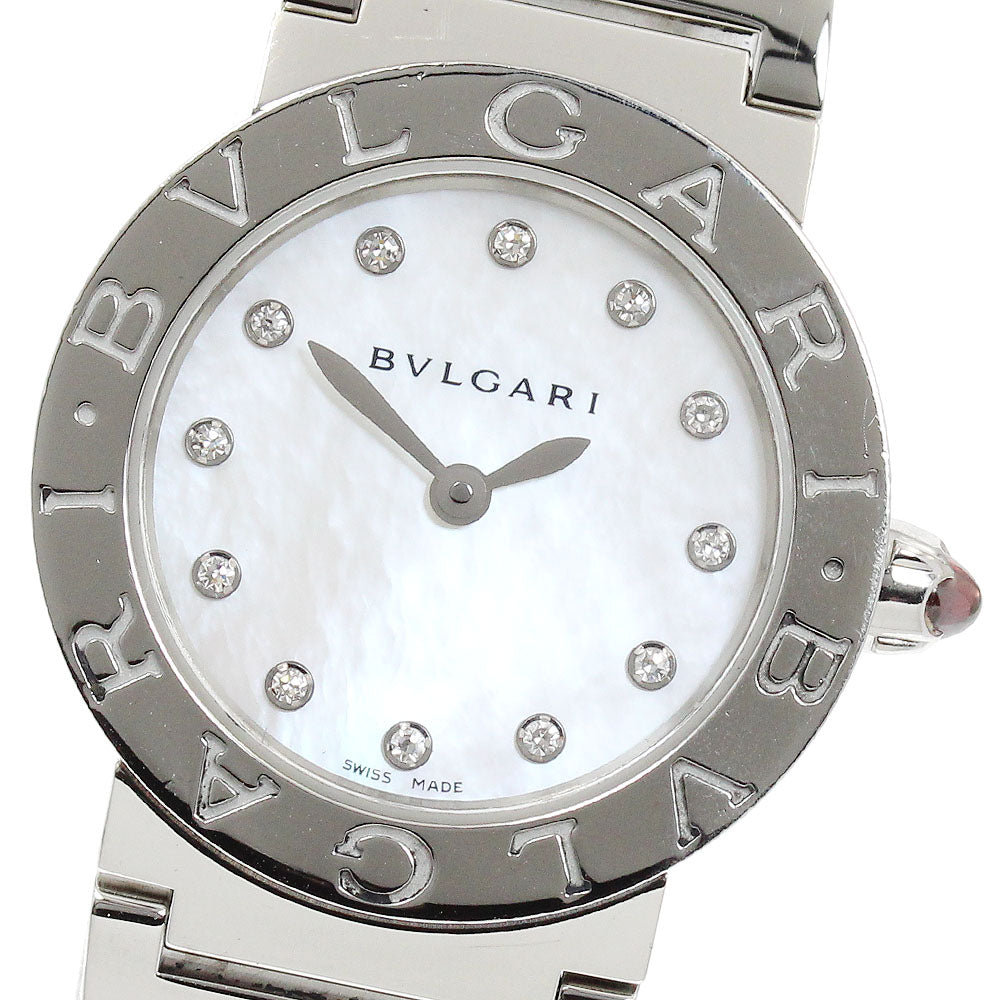 BVLGARI BVLGARIBVLGARI BBL26S 12P diamond White shell Dial Quartz Ladies Watch_913960