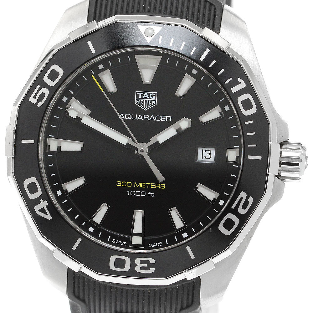 TAG HEUER Aqua racer WAY101A Date black Dial Quartz Men's Watch_913975