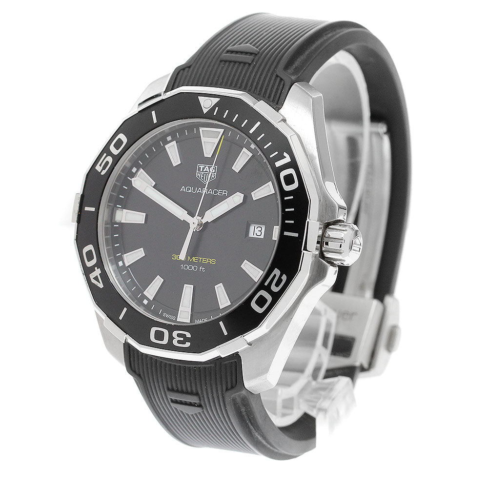 TAG HEUER Aqua racer WAY101A Date black Dial Quartz Men's Watch_913975
