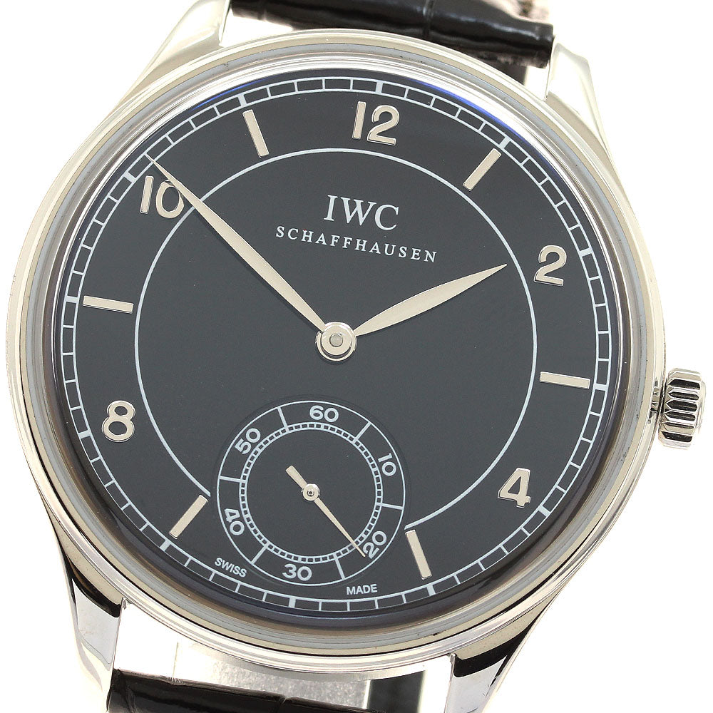 IWC SCHAFFHAUSEN Vintage Portuguese IW544501 Small seconds black Dial Hand Winding Men's Watch_913979