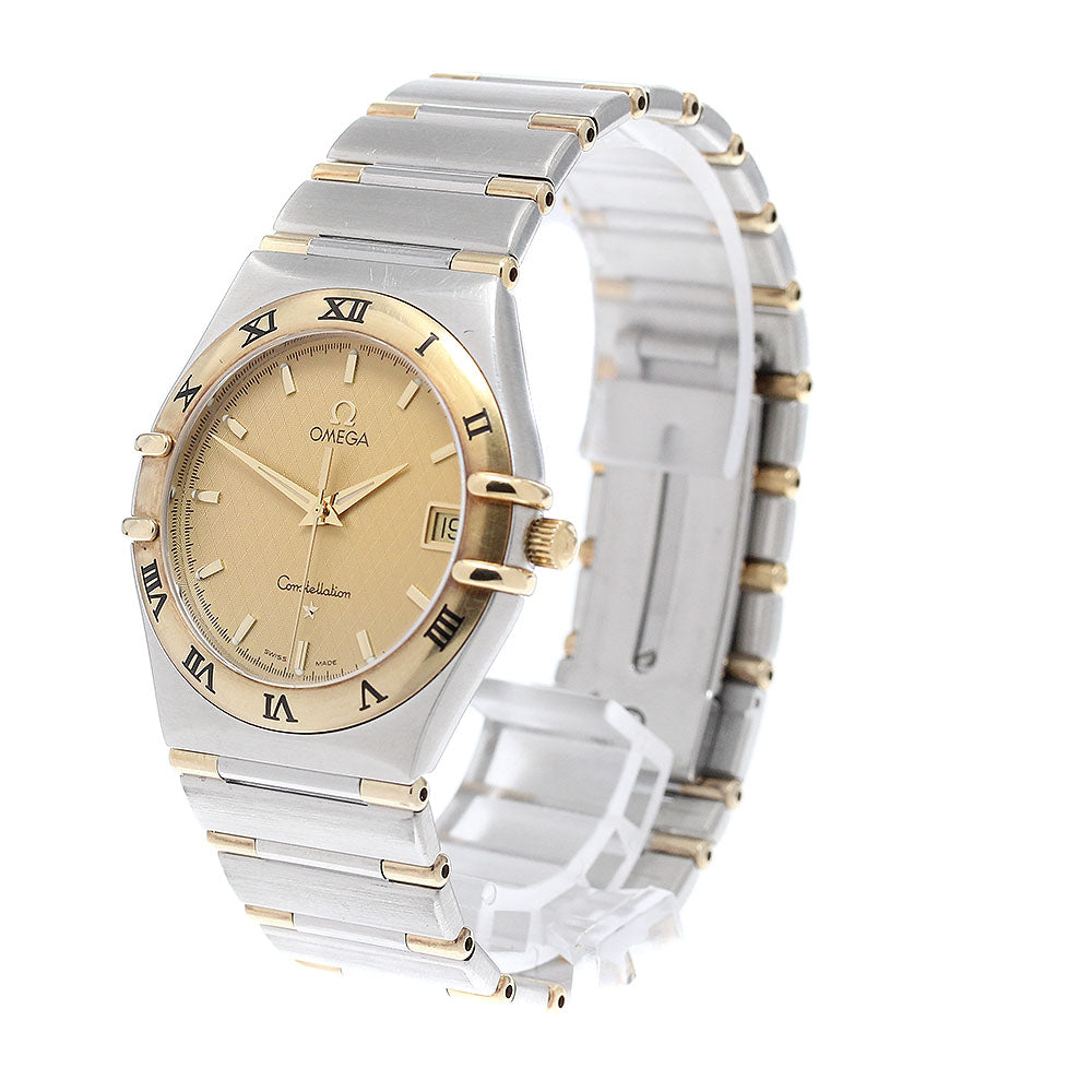 OMEGA Constellation 1312.10 Date Half bar Gold Dial Quartz Men's Watch_914033