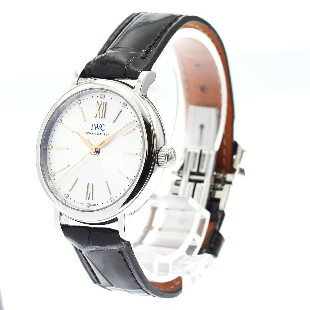 IWC SCHAFFHAUSEN Portofino Automatic 34 IW357411 12P diamond Silver Dial Automatic Ladies Watch_914034