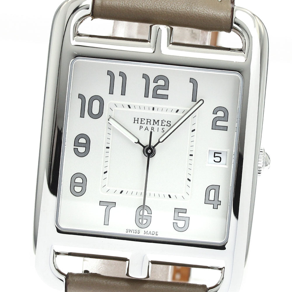 HERMES Cape Cod CC1.810 Date Silver Dial Quartz Men's Watch_914045