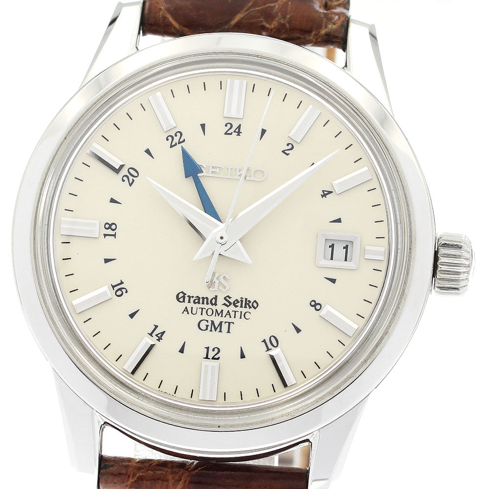 SEIKO Grand Seiko SBGM003/9S56-00B0 GMT date beige Dial Automatic Men's Watch_914083
