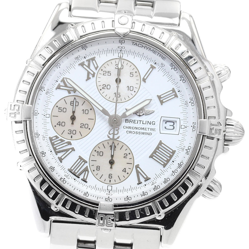 BREITLING Crosswind A13355 Chronograph Silver Dial Automatic Men's Watch_914085