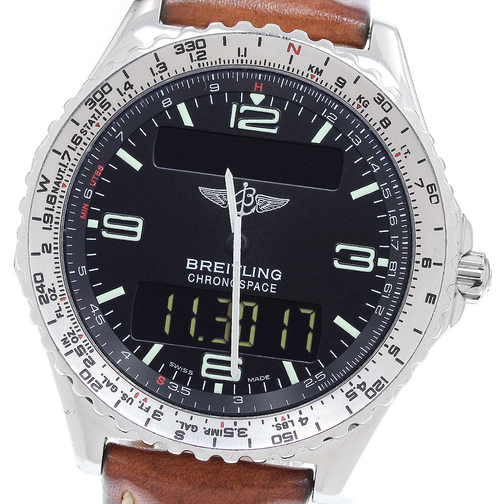 BREITLING Chrono space A56012.1 Black Dial Quartz Men's Watch_914172
