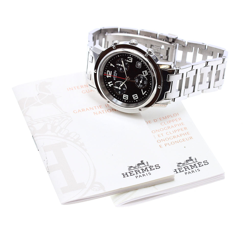 HERMES Clipper Chrono CL1.910 Date Chronograph Quartz Men's Watch_914173