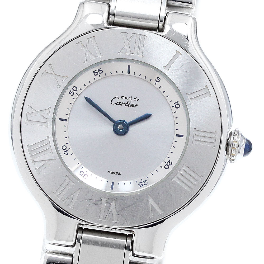 CARTIER Must21 Vantian W10109T2 Silver Dial Quartz Ladies Watch_914202