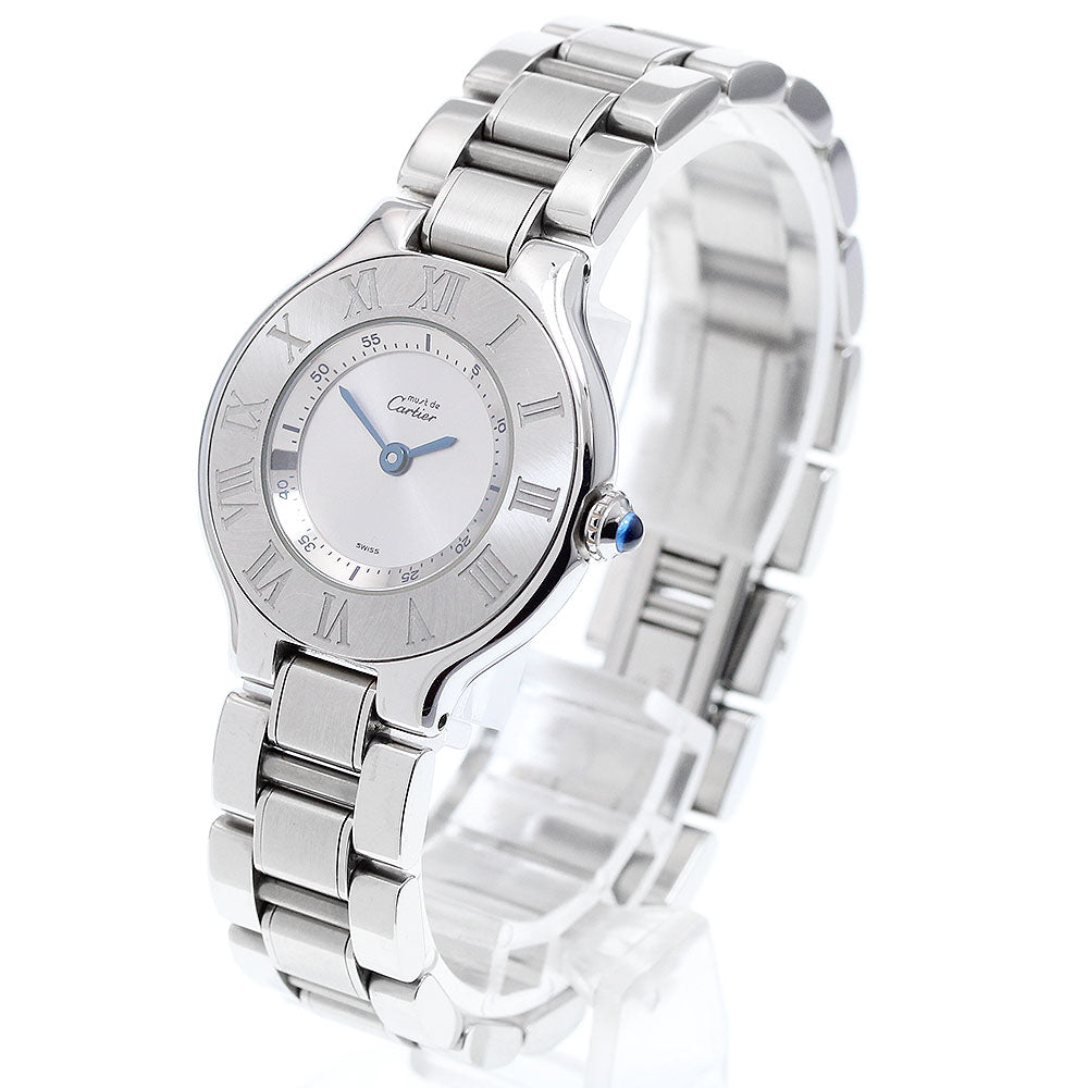 CARTIER Must21 Vantian W10109T2 Silver Dial Quartz Ladies Watch_914202
