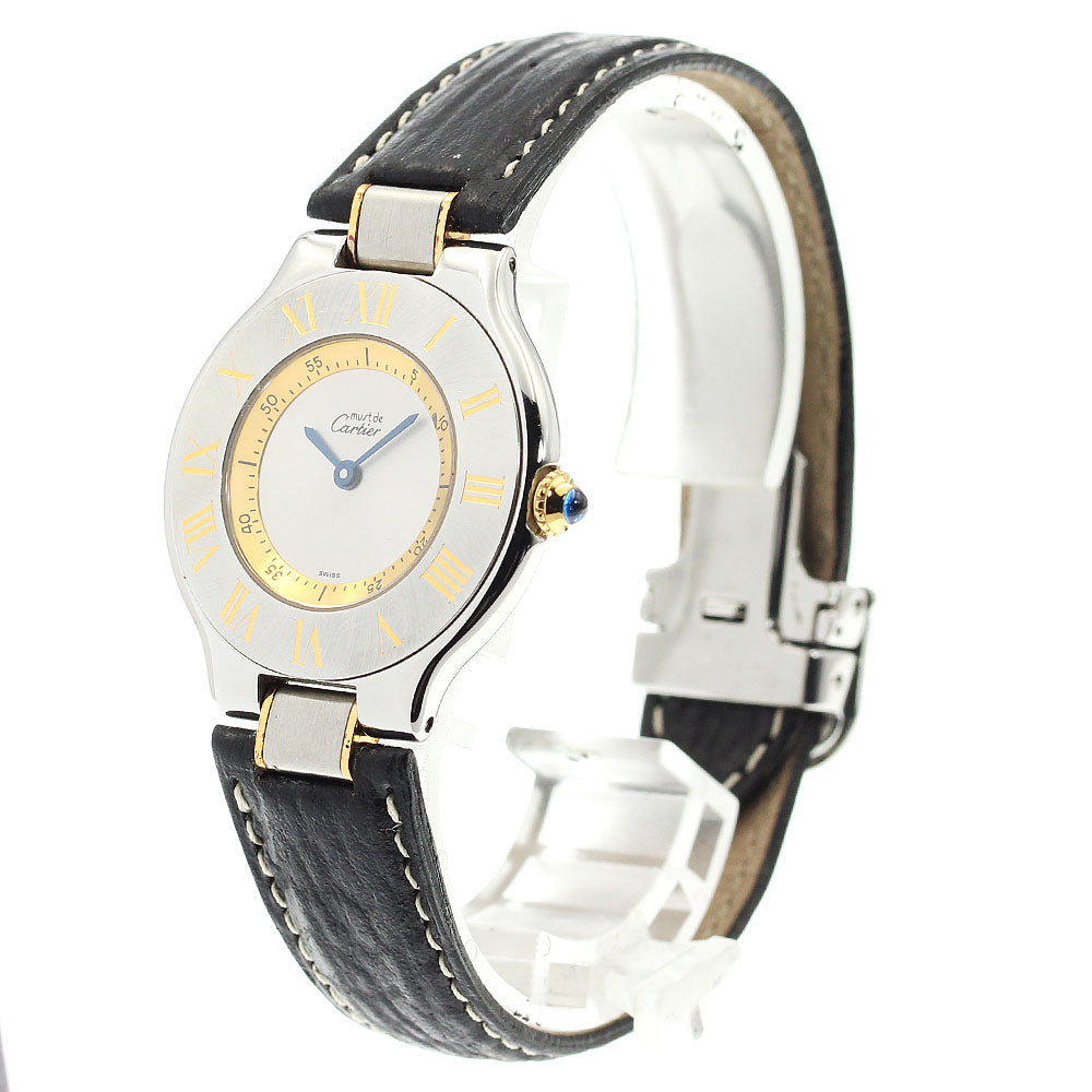 CARTIER Must21 W1007223 Silver Dial Quartz Boy's Watch_914203