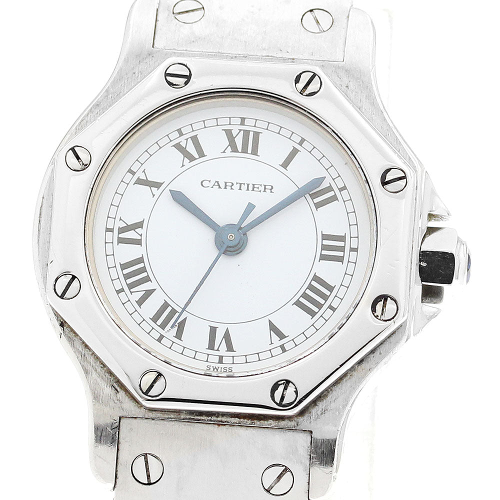 CARTIER Santos Octagon SM white Dial Automatic Ladies Watch_914205
