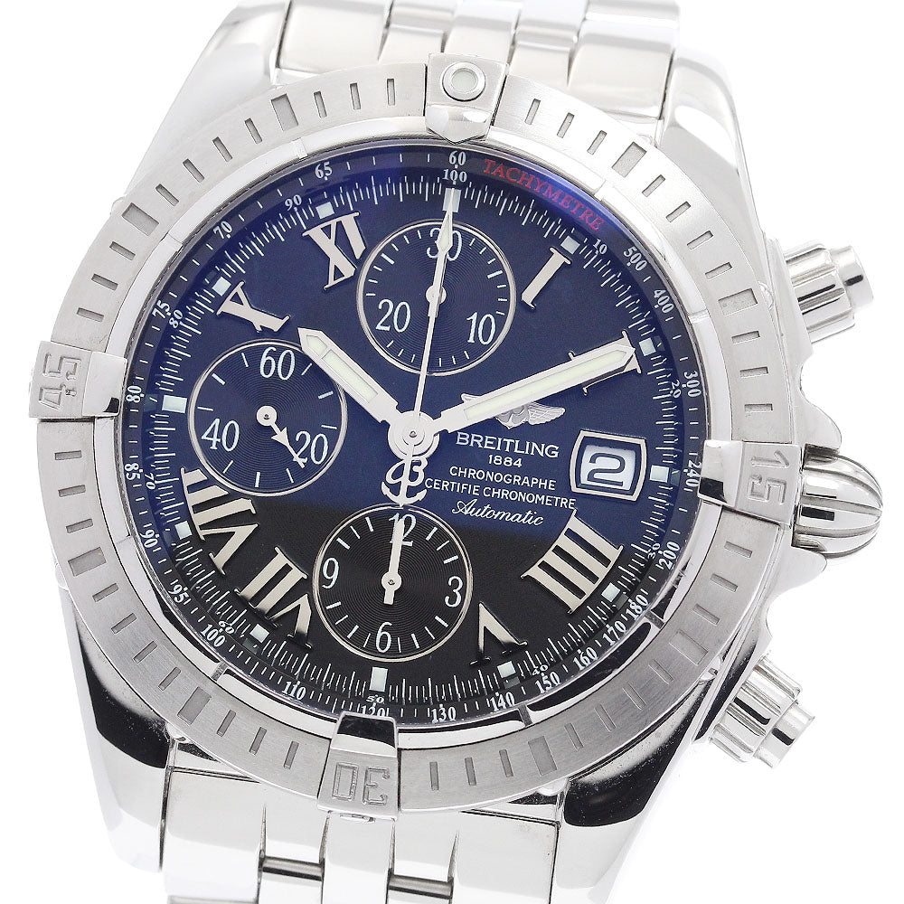 BREITLING Chronomat Evolution A13356 Date black Dial Automatic Men's_914212