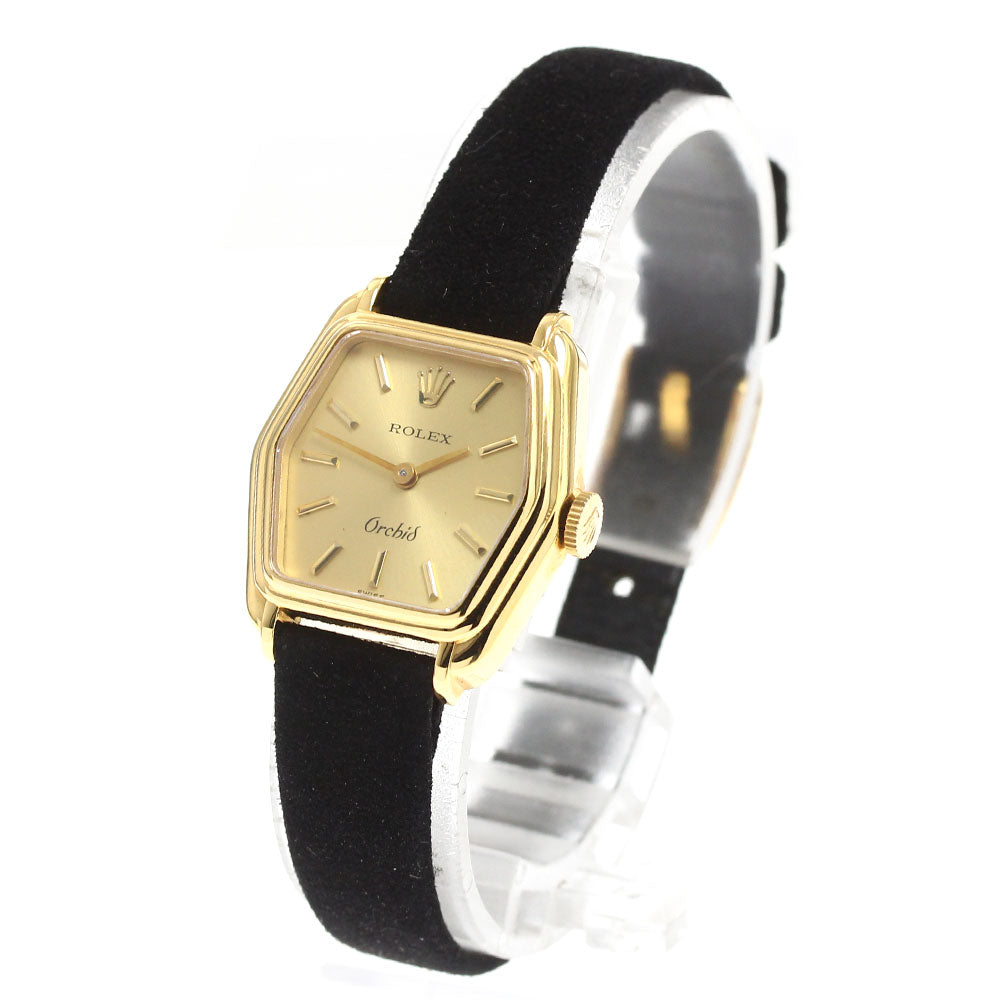 ROLEX Orchid 2683 K18YG Cal.1400 gold Dial Hand Winding Ladies Watch_914225