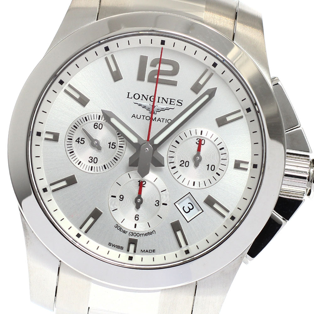 LONGINES Conquest L3.801.4 Date Chronograph Silver Dial Auto Men's Watch_914274