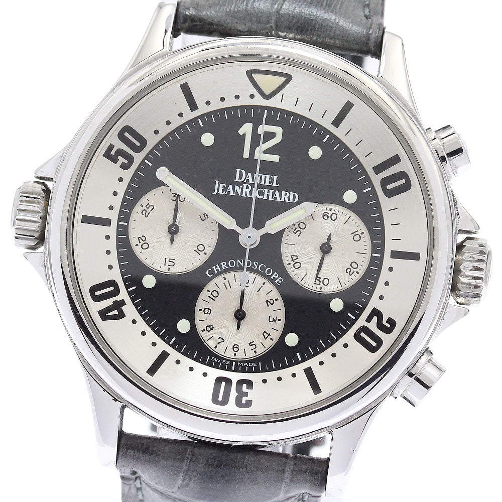 DANIEL JEANRICHARD Chronoscope 25020 Chronograph Black / Silver Dial Automatic Men's Watch_914283