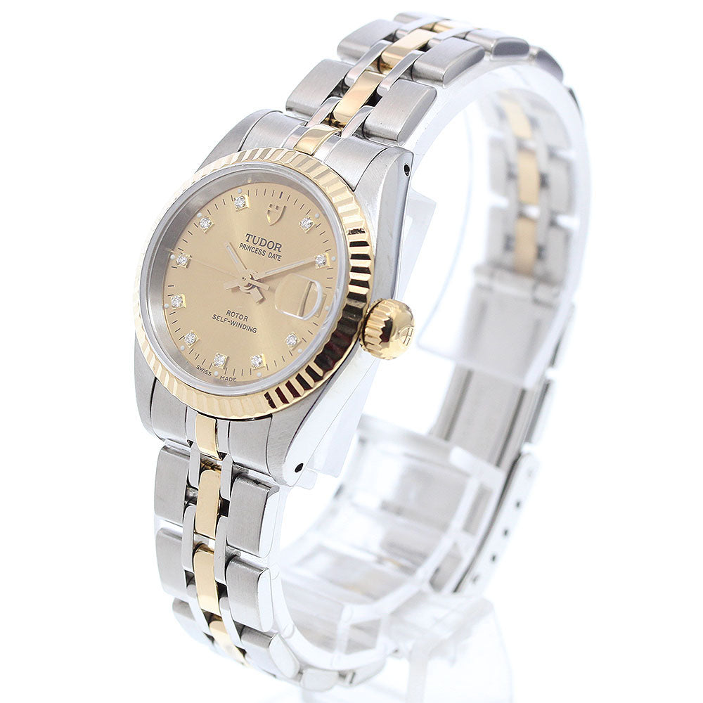 TUDOR Princess date 92413 10P diamond YG bezel Automatic Ladies Watch_914289
