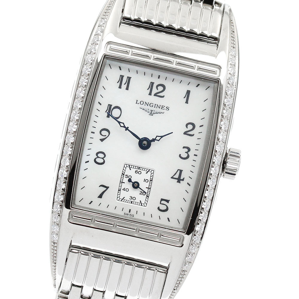 LONGINES Belality L2.501.0 Side diamond small seconds White shell Dial Quartz Ladies Watch_914296