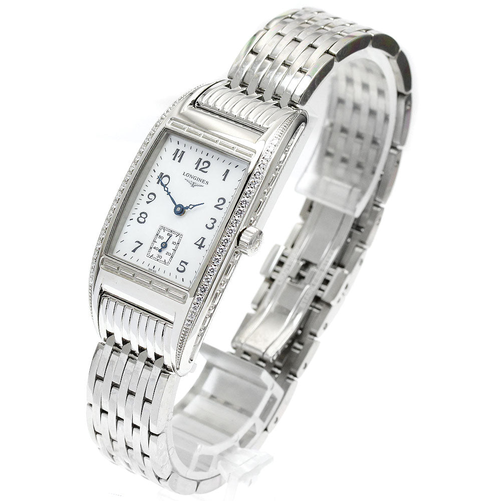 LONGINES Belality L2.501.0 Side diamond small seconds White shell Dial Quartz Ladies Watch_914296
