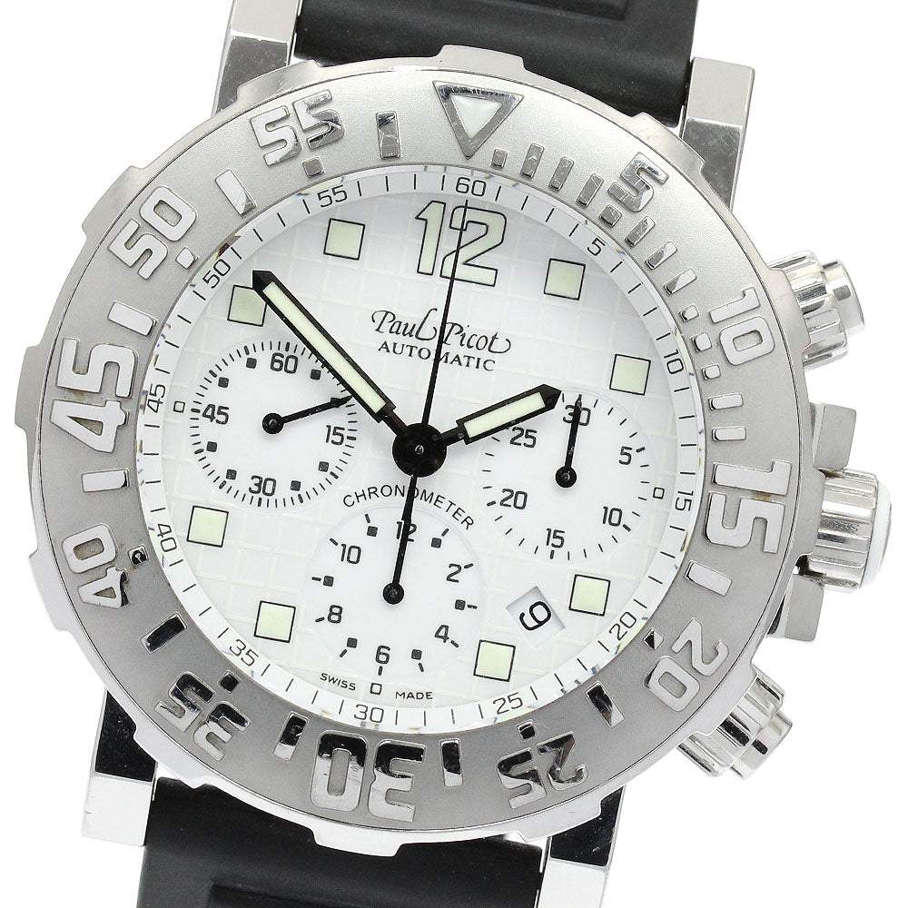 PaulPicot Plunger C Type 4116 Chronograph Date white Dial Automatic Men's_914310