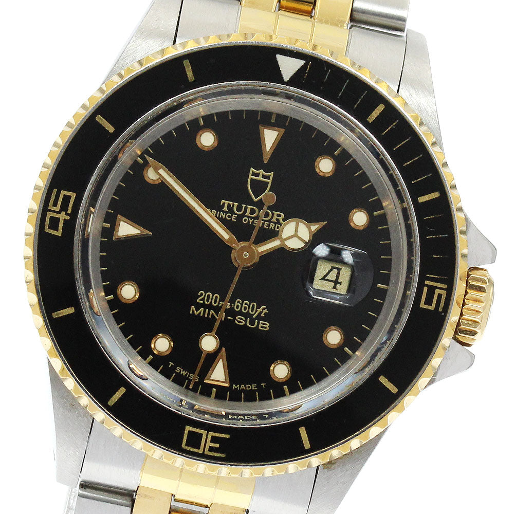 TUDOR Mini Sub Prince Oyster Date 73091 YG bezel Auto Boy's Watch_914312