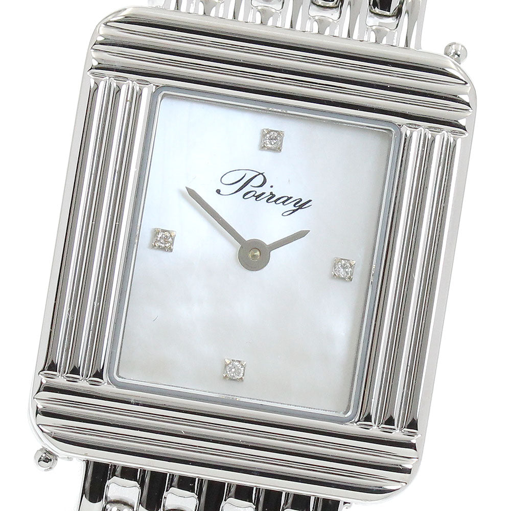 Poiray 4P diamond white shell dial White shell Dial Quartz Ladies Watch_914313