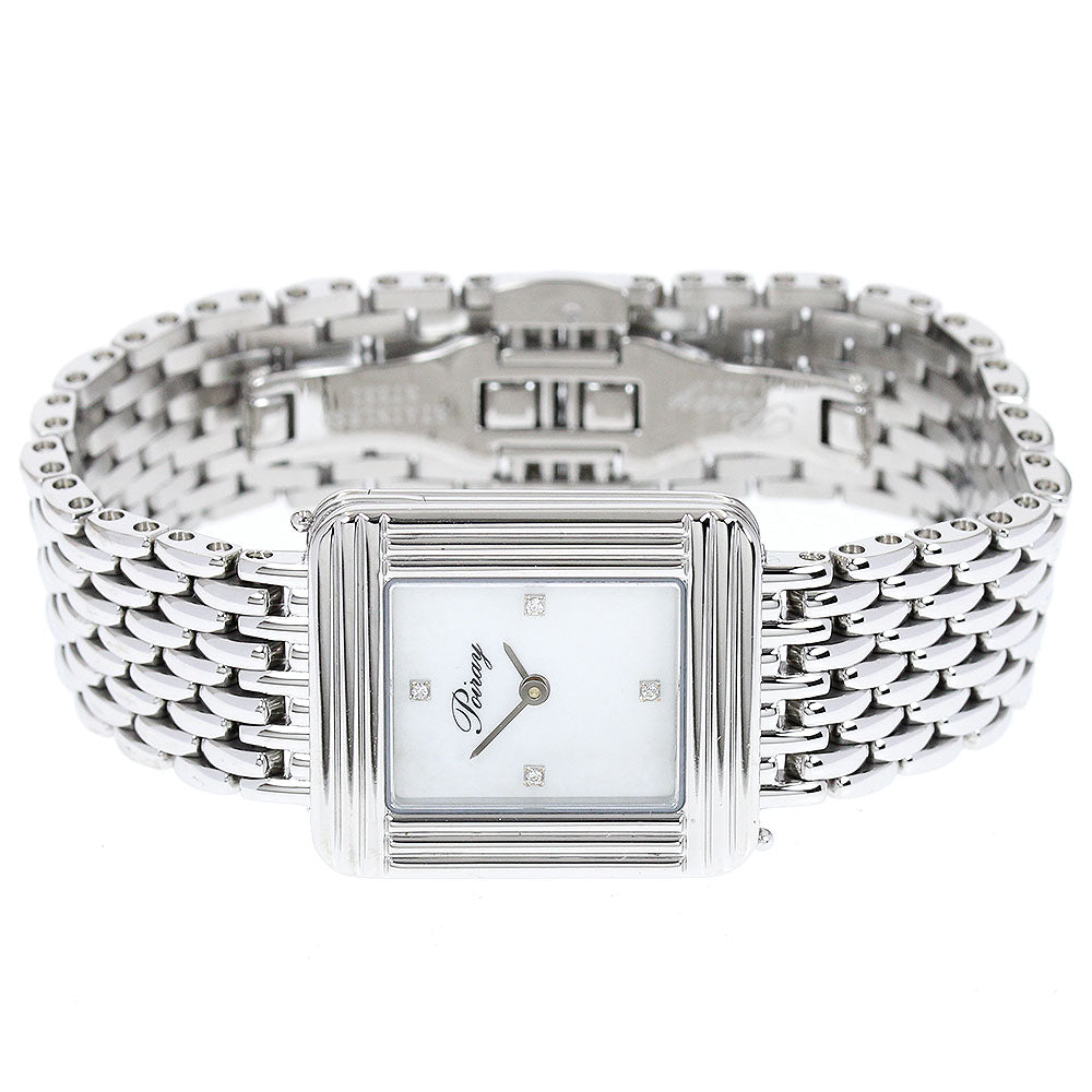 Poiray 4P diamond white shell dial White shell Dial Quartz Ladies Watch_914313