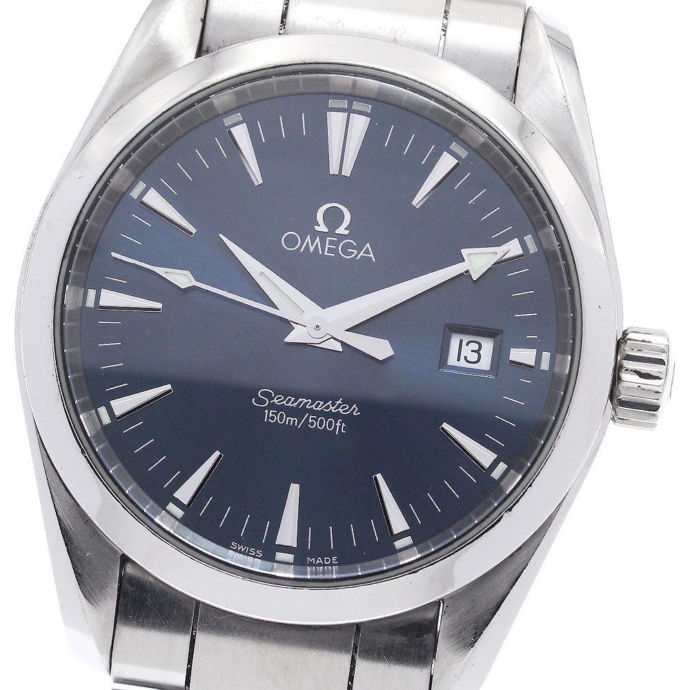 OMEGA Seamaster Aqua Terra 2518.80 Date Navy Dial Quartz Boy's Watch_914377