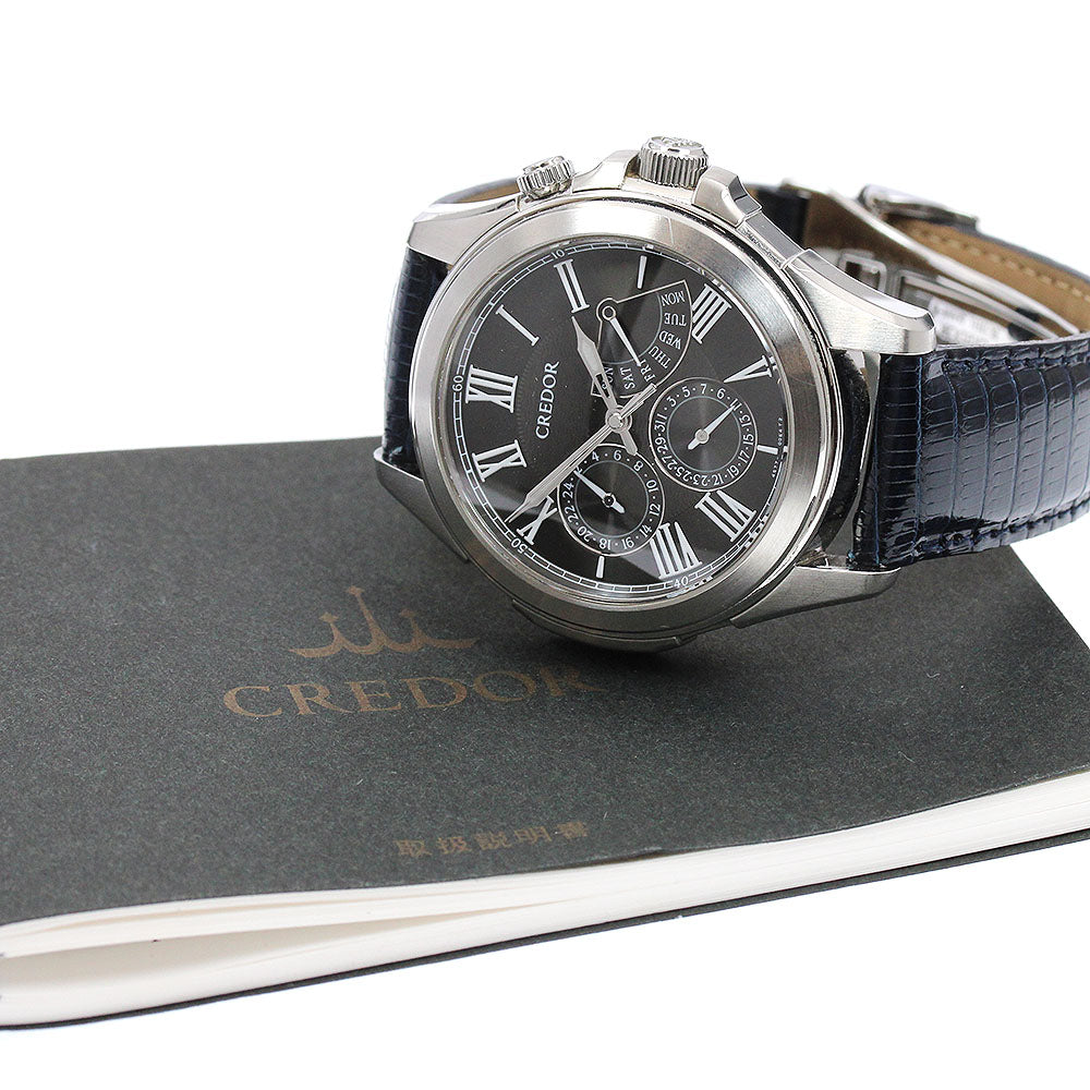 SEIKO CREDOR Pacifique Retrograde GCBG969/4S77-00C0 Day date black Dial Automatic Men's Watch_914391