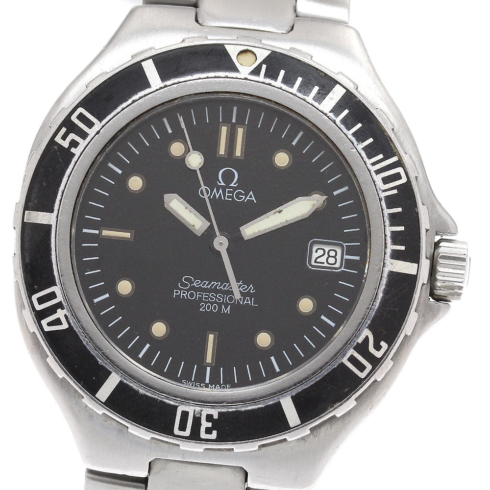 OMEGA Seamaster200m Date black Dial Quartz Men's Watch_914398