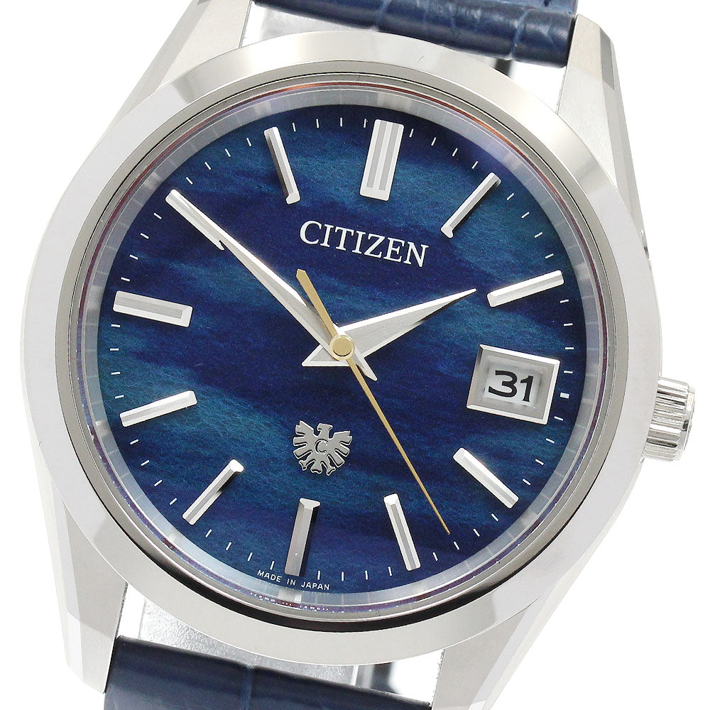 CITIZEN The citizen AQ4100-22L/A060-A1CT403 Indigo-dyed Japanese paper dial, limited to 400 pieces worldwide blue Dial Solar Powered Men's Watch_914399