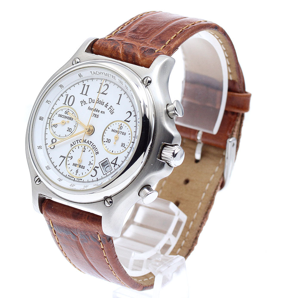 Philippe Du Bois &Fils Date Chronograph white Dial Hand Winding Men's Watch_914436